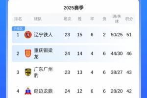 中甲積分榜：銅梁龍3連敗先賽只領(lǐng)先3分，廣州豹本輪對(duì)陣嘉定匯龍