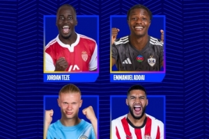 歐冠本周最佳進球候選：哈蘭德、塞巴里、阿代伊、特澤在列