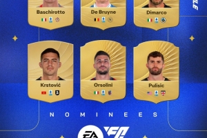 意甲9月最佳球員候選：普利西奇、德布勞內(nèi)、迪馬爾科在列