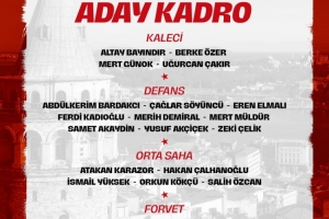 土耳其世預賽名單：恰爾汗奧盧、居勒爾、伊爾迪茲、烏尊在列