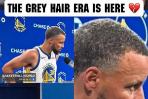 時光芿苒！美媒曬詹姆斯&庫里媒體日采訪照 白發(fā)攀上兩人鬢角！