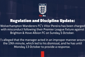 官方：狼隊(duì)主帥佩雷拉被指控行為不當(dāng)，需在10月13日前作出回應(yīng)