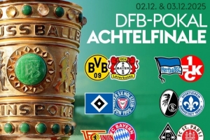 德國杯1/8決賽對陣：多特vs勒沃庫森，柏林聯(lián)合vs拜仁