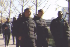 博主：為適應北京寒冷天氣，大埔隊昨天抵達、今早還進行“晨練”