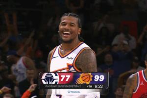 他放肆的笑！杰倫·格林三分轟進(jìn)領(lǐng)先22分打停快船 開懷大笑！