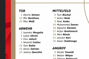 德國U21新一期名單：倫納特-卡爾、比朔夫、小伊布在列