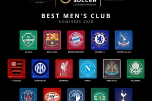 環(huán)足獎(jiǎng)2025年最佳男足俱樂部候選：巴黎、切爾西、巴薩、拜仁在列