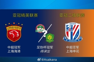 26-27賽季亞冠中國(guó)球隊(duì)參賽資格基本確定：海港、河南/國(guó)安、申花