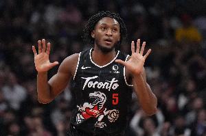 先發(fā)制人！奎克利三分命中后又送助攻 猛龍開(kāi)場(chǎng)12-0領(lǐng)先籃網(wǎng)