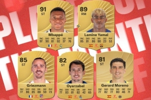 西甲11月最佳球員候選：格列茲曼、姆巴佩、亞馬爾在列