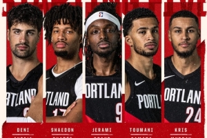 開拓者VS鵜鶘首發(fā)：阿夫迪亞領(lǐng)銜五小出戰(zhàn) 奎因攜長(zhǎng)臂鋒線陣應(yīng)敵