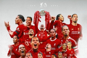 范戴克利物浦生涯英超250場(chǎng)，此前249場(chǎng)21球9助攻獲2冠