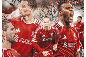 利物浦發(fā)布對(duì)陣布萊頓海報(bào)：范戴克、?；倏?、赫拉芬貝赫出鏡