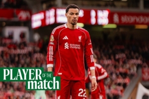 打進(jìn)兩球助球隊(duì)取勝，埃基蒂克當(dāng)選利物浦2-0布萊頓隊(duì)內(nèi)最佳球員