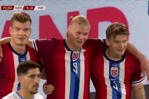 魔人上演帽子戲法！哈蘭德小角度頭球破門(mén)！本場(chǎng)兩進(jìn)頭球！