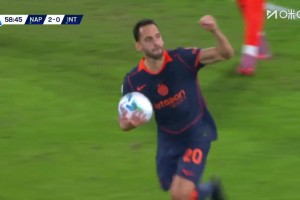 國(guó)米扳回一球！布翁喬爾諾送點(diǎn)，恰爾汗奧盧主罰穩(wěn)穩(wěn)命中