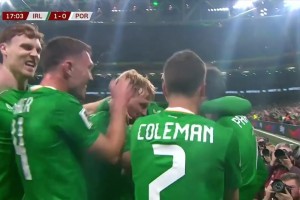 葡萄牙客場落后！門將科斯塔級失誤送角！愛爾蘭角球頭球接力破門