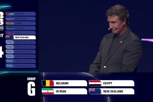 世界杯抽簽G組：比利時、埃及、伊朗、新西蘭！